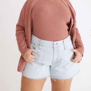 Madewell Plus Relaxed Denim Shorts in Essen Wash NWT
